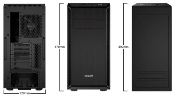 OLE HILJAINEN asunto! PURE BASE 600 BG021 (ATX, Mini ATX, Mini ITX; musta)