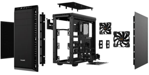 OLE HILJAINEN asunto! PURE BASE 600 BG021 (ATX, Mini ATX, Mini ITX; musta)