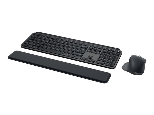 Logitech MX Keys S Combo - Sats med tangentbord och mus - bakgrundsbelyst - trådlös - Bluetooth LE - QWERTY - USA, internationellt - tangentbrytare: