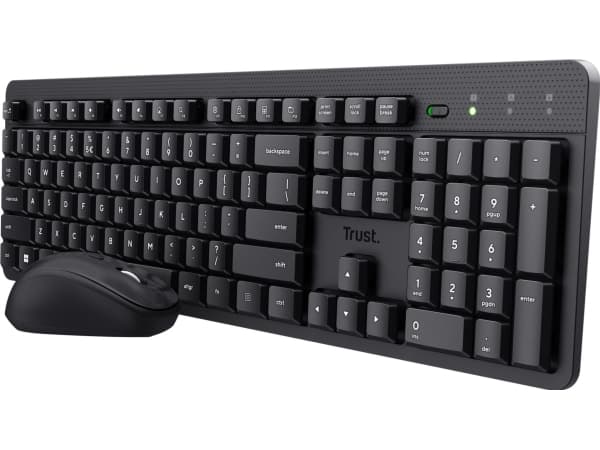 Trust Ody II - Tastatur- og mussett - stille - trådløs - QWERTY - USA - svart