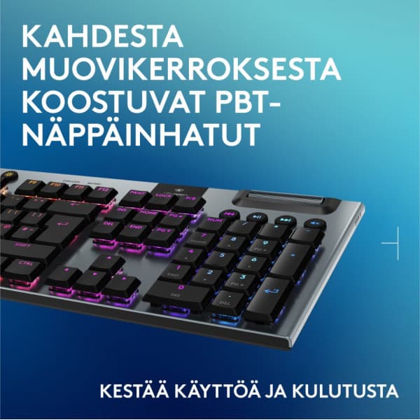 Logitech G915 X LIGHTSPEED -lågprofils gamingtangentbord, Tactile-knappar, svart