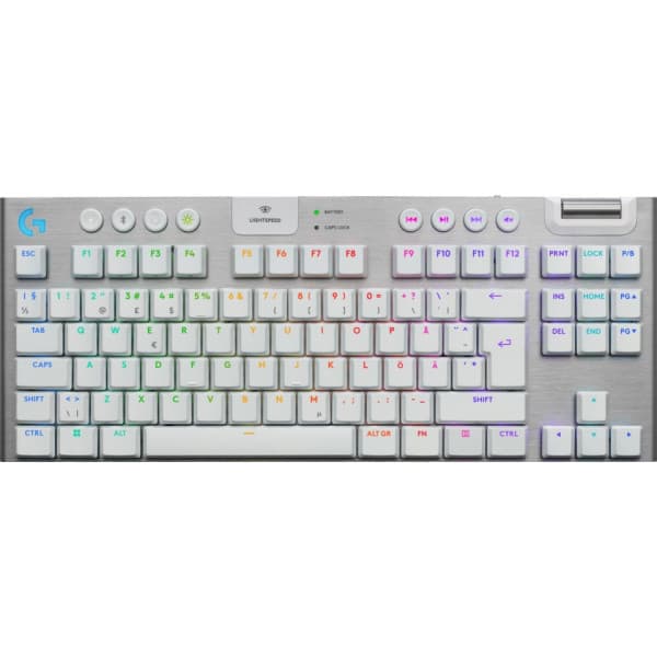 Logitech G915 X LIGHTSPEED TKL -low profile gaming keyboard, Tactile switches, vit Vit