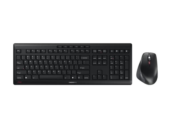 CHERRY STREAM DESKTOP COMFORT - Sats med tangentbord och mus - 100% - full size - trådlös - 2.4 GHz - QWERTY - USA/Europa - tangentbrytare: CHERRY SX