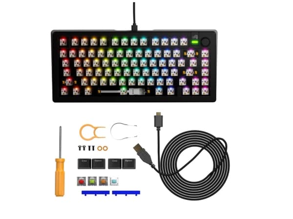 Glorious Gaming GMMK 3 65% Barebones, 65%, Kabel, USB, RGB LED, Svart