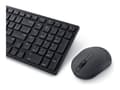 Miniatyrbild 4 av 5: Dell Pro Compact Silent Keyboard and Mouse - KM555 - Sats med tangentbord och mus - trådlös - 2.4 GHz, Bluetooth 5.1 - QWERTY - isländsk - svart - me