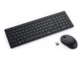 Miniatyrbild 1 av 5: Dell Pro Compact Silent Keyboard and Mouse - KM555 - Sats med tangentbord och mus - trådlös - 2.4 GHz, Bluetooth 5.1 - QWERTY - isländsk - svart - me