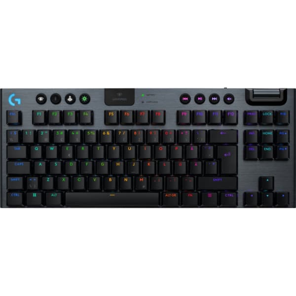 Logitech G915 X LIGHTSPEED TKL - lavprofil gaming tastatur, Taktil-kontakter, sort Sort