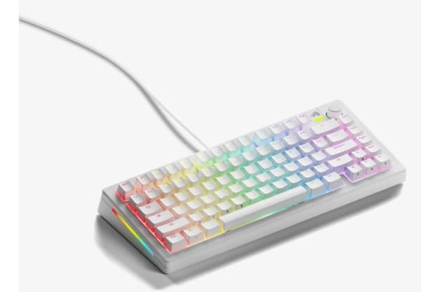 Glorious PC Gaming Race GMMK 3 Prebuilt, Kabel, USB, Mekaniska tangentbrytare, QWERTY, RGB LED, Vit