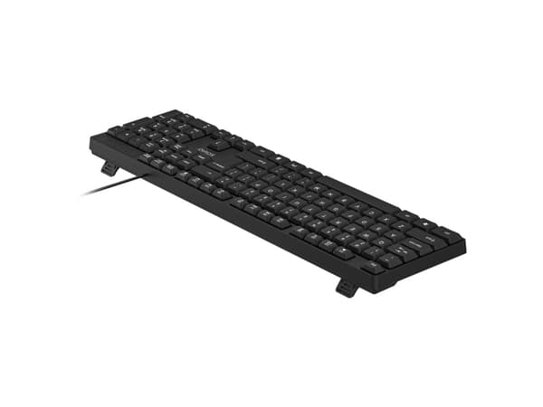 Savio KB-01, Fuld størrelse (100 %), Ledningsført, USB, Membran, QWERTY, Sort