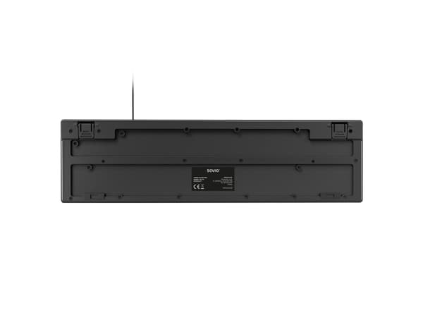 Savio KB-01, Fuld størrelse (100 %), Ledningsført, USB, Membran, QWERTY, Sort