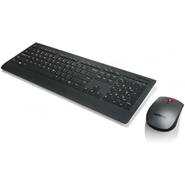 Tastatur og trådløs mus Lenovo 4X30H56823 Spansk qwerty Sort