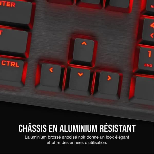 CORSAIR K60 PRO Mekaniskt speltangentbord med röd LED - Azerty - Svart (CH-910D029-FR)