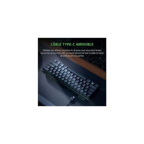 Tangentbord - RAZER - Huntsman Mini - Optiska switchar - PBT-tangenter - Bakgrundsbelyst