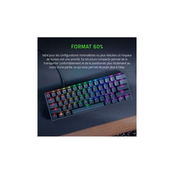 Tangentbord - RAZER - Huntsman Mini - Optiska switchar - PBT-tangenter - Bakgrundsbelyst