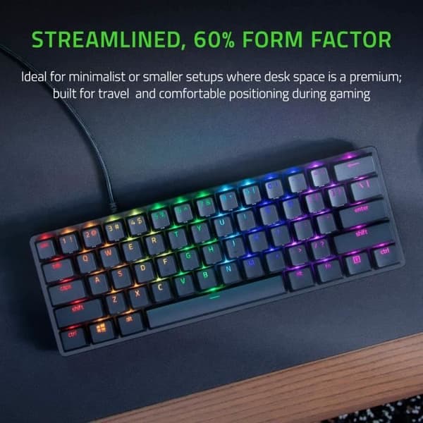 Speltangentbord - Razer - Huntsman Mini - Optisk - Kompakt - QWERTY - Bakgrundsbelyst