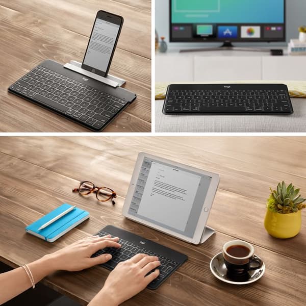 LOGITECH Logitech Keys-To-Go-tangentbord - Trådlös anslutning - Svart - Mekanisk nyckelbrytare - Bluetooth