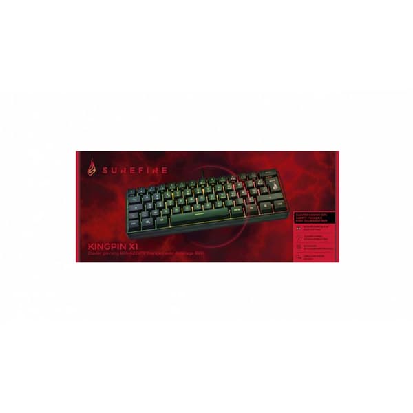 GAMING TANGENTBORD KINGPIN X1 60% QWERTY SUREFIRE Svart