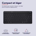Miniatyrbild 3 av 3: Trust Lyra AZERTY Bluetooth-tangentbord för flera enheter, 85 % återvunnen plast, laddningsbart batteri, kompakt tangentbord - svart