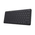 Miniatyrbild 1 av 3: Trust Lyra AZERTY Bluetooth-tangentbord för flera enheter, 85 % återvunnen plast, laddningsbart batteri, kompakt tangentbord - svart