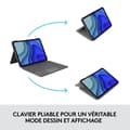 Miniatyrbild 6 av 6: Folio Touch-tangentbord - LOGITECH - 1:a, 2:a, 3:e och 4:e generationen - Grå