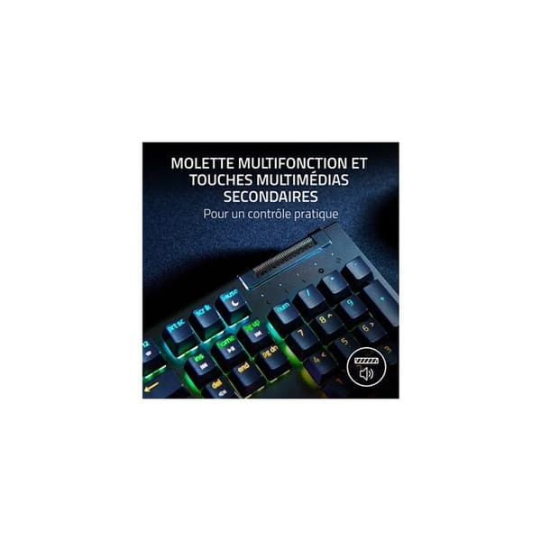 Gaming-tangentbord - Razer - BlackWidow V4 X - Gul brytare - Trådad - RGB-bakgrundsbelyst