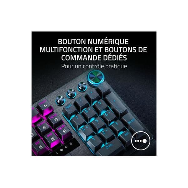 Gamingtangentbord - Razer - Huntsman V3 Pro - Analogisk optik - AZERTY - RGB Chroma-bakgrundsbelysning