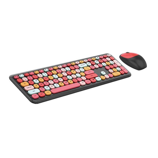 Trådløst tastatur + mus sett MOFII 666 2.4G (svart og rødt)