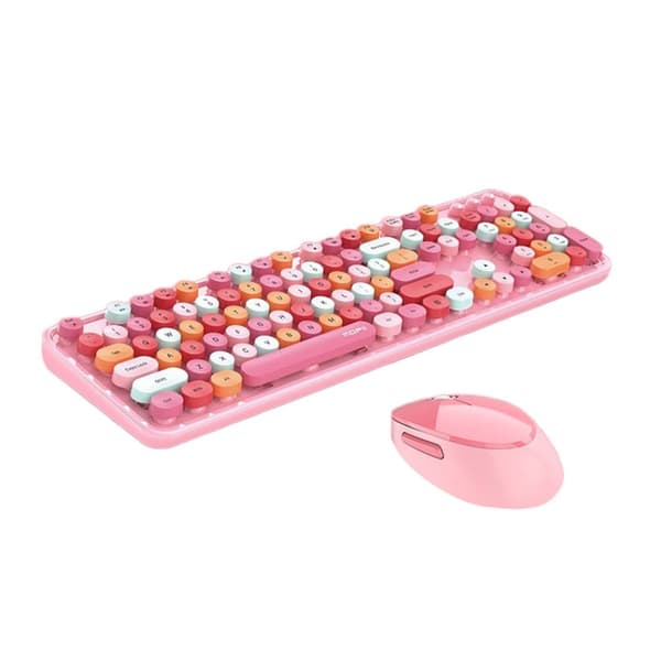 Trådløst tastatur + mus sæt MOFII Sweet 2.4G (pink)