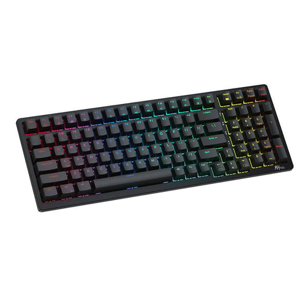 Trådlöst mekaniskt tangentbord Royal Kludge RK98 RGB, Röd switch (svart)
