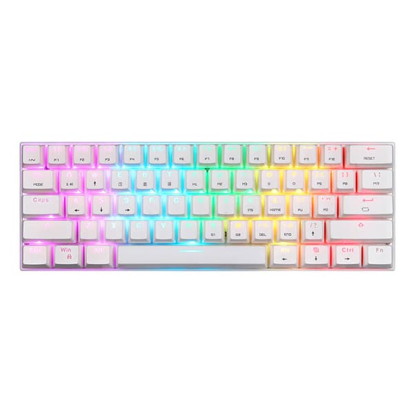 Trådløst mekanisk tastatur Motospeed SK62 Hvid (rød kontakt)