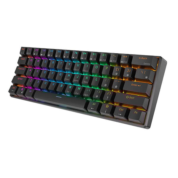 Mekaniskt tangentbord Royal Kludge RK61 RGB, röd switch (svart)