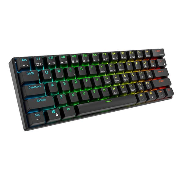 Mekaniskt tangentbord Royal Kludge RK61 RGB, röd switch (svart)