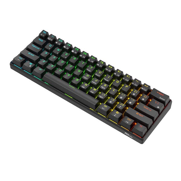 Mekaniskt tangentbord Royal Kludge RK61 RGB, röd switch (svart)