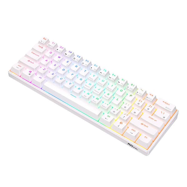 Mekaniskt tangentbord Royal Kludge RK61 RGB, röd switch (vit)