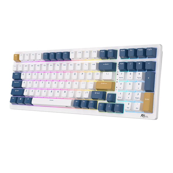 Mekanisk tastatur Royal Kludge RK98 RGB, rød switch (blå)