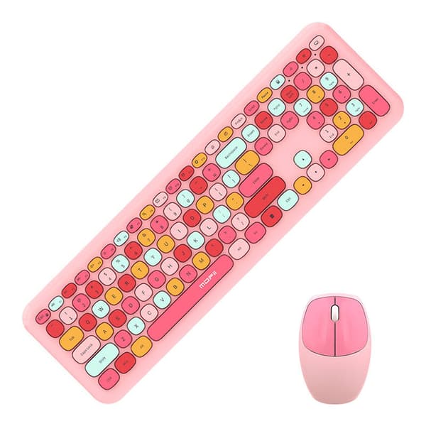 MOFII trådløst tastatur+mus 666 Pink