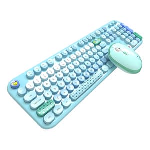 MOFII Lovely 2.4G trådlöst tangentbord + mus set (blå)
