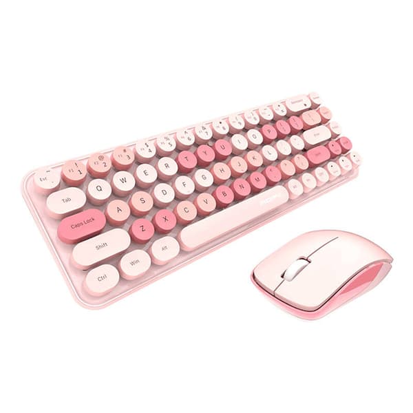 MOFII trådløst tastatur+mus iBean Pro New 2.4G (Pink)