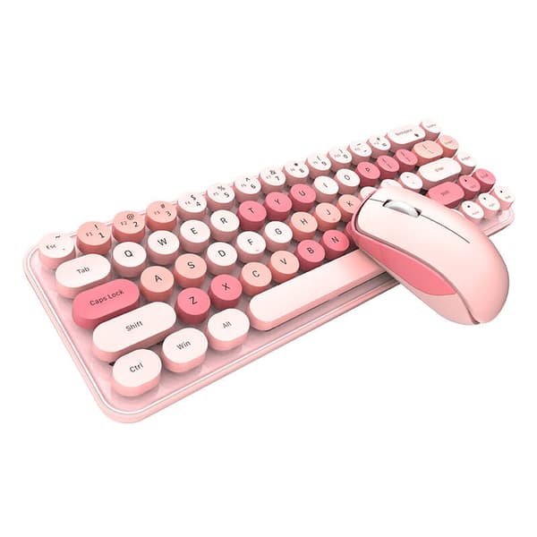 MOFII trådløst tastatur+mus iBean Pro New 2.4G (Pink)