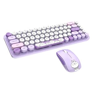 MOFII trådløst tastatur+mus iBean Pro New 2.4G (lilla)