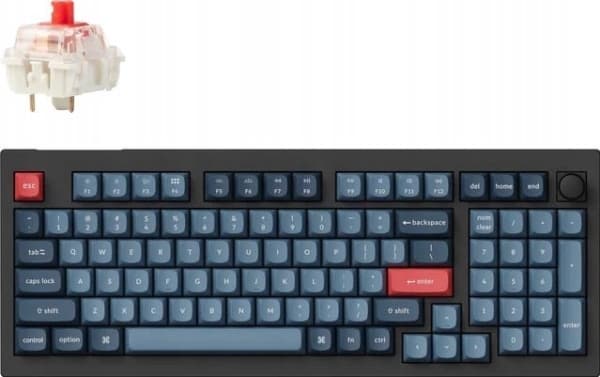 Keychron V5 Max, 96%, Wired & Wireless, RF Wireless + Bluetooth, Mechanical, RGB LED, Black, Grey