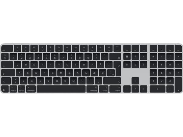 Apple Magic Keyboard with Touch ID and Numeric Keypad - Tangentbord - USB-C - trådlös - Bluetooth - QWERTY - dansk - svarta tangenter