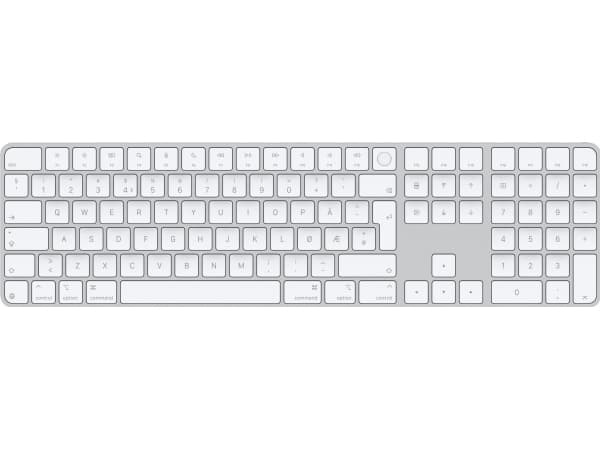 Apple Magic Keyboard with Touch ID and Numeric Keypad - Tangentbord - USB-C - trådlös - Bluetooth - QWERTY - norsk - vita tangenter