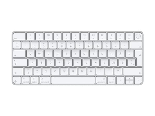 Apple Magic Keyboard with Touch ID - Tangentbord - USB-C - trådlös - Bluetooth - QWERTY - dansk Vit