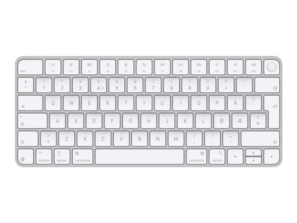 Apple Magic Keyboard with Touch ID - Tastatur - USB-C - trådløs - Bluetooth - QWERTY - Norsk Sølv, Hvit