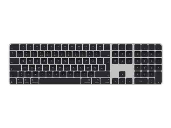 Apple Magic Keyboard with Touch ID and Numeric Keypad - Tangentbord - USB-C - trådlös - Bluetooth - QWERTY - norsk - svarta tangenter Svart
