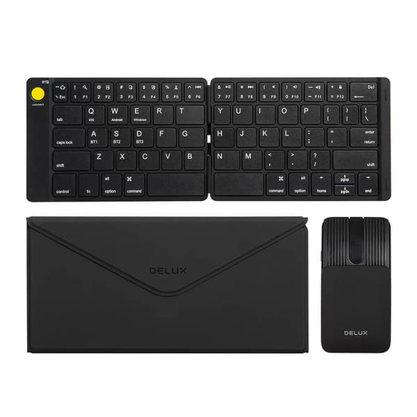 Set Trådlöst vikbart tangentbord Delux KF10 och mus MF10PR