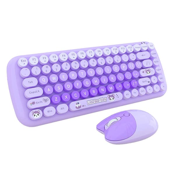 MOFII Candy New 2.4G trådløst tastatur + mus sæt (lilla)