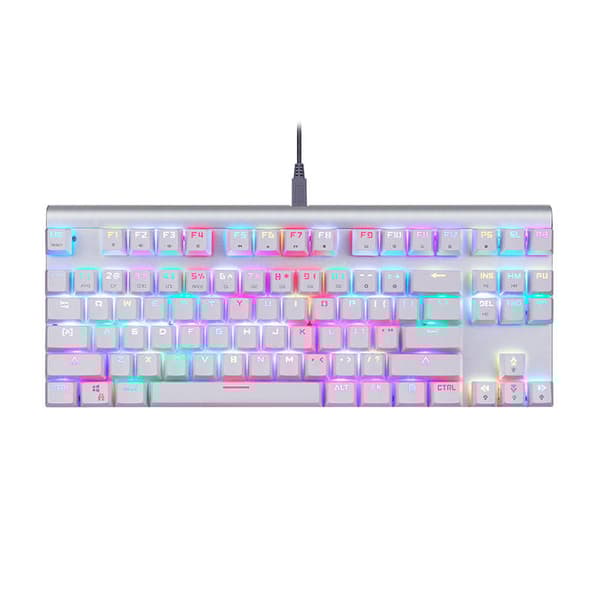 Mekaaninen pelinäppäimistö Motospeed CK101 RGB (valkoinen)