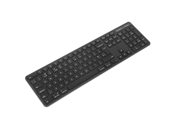 Targus EcoSmart - Tastatur - full size - bakteriedrepende middel - trådløs - Bluetooth 5.0, 2.4 GHz - QWERTY - Storbritannia - svart